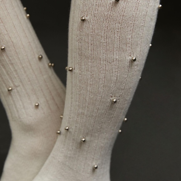 Anthropologie Knee High Pearl Socks - Picture 2 of 4